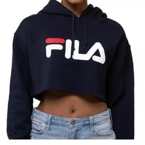 Fila crop hoodie navy
